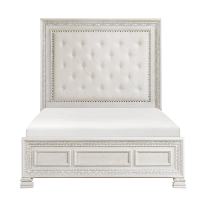 Theodora Eastern King Bed in White - 1596K-1EK image