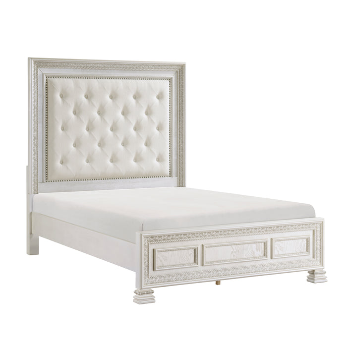 Theodora Eastern King Bed in White - 1596K-1EK