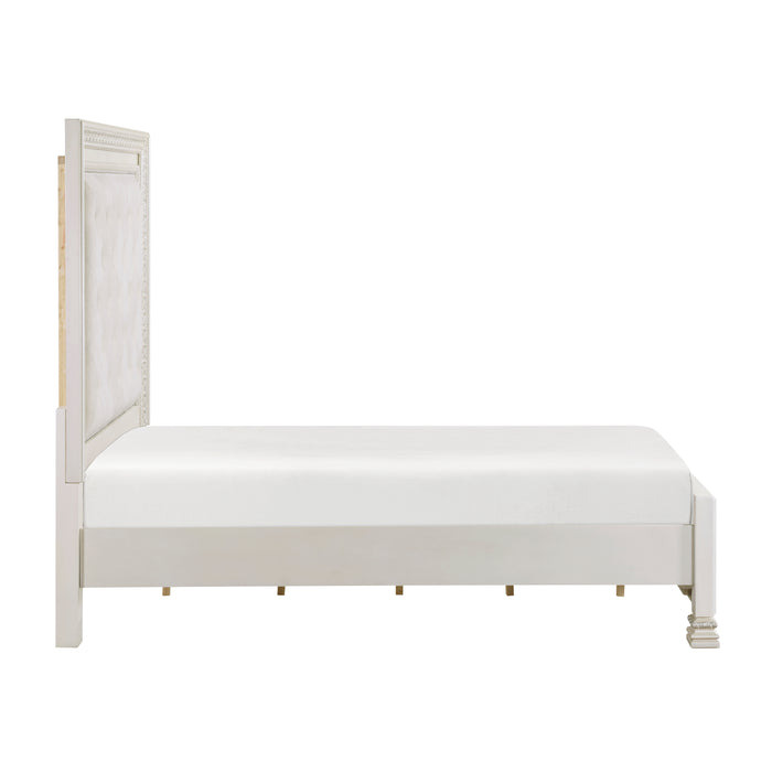 Theodora Eastern King Bed in White - 1596K-1EK