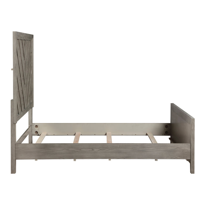 Silas Queen Bed in Gray - 1598-1