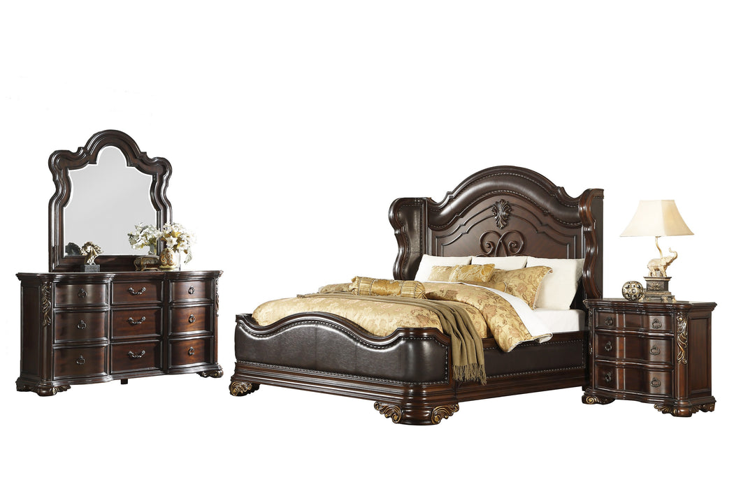 Royal Highlands Queen Bed in Cherry - 1603-1