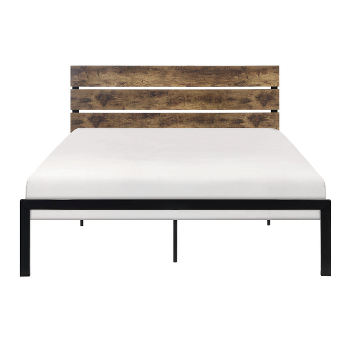 Marshall Full Platform Bed in Black/Brown - 1611F-1 image