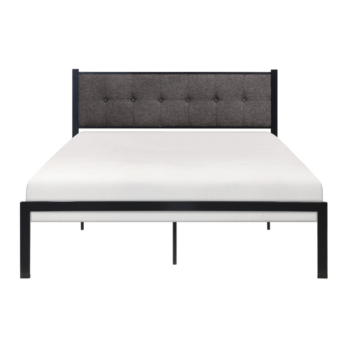 Samuel Full Platform Bed in Black/Gray - 1612F-1 image