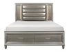 Tamsin Queen Platform Bed with Footboard Storage, LED Lighting in Gray/Gold/Silver/Champagne/Transparent - 1616-1 image