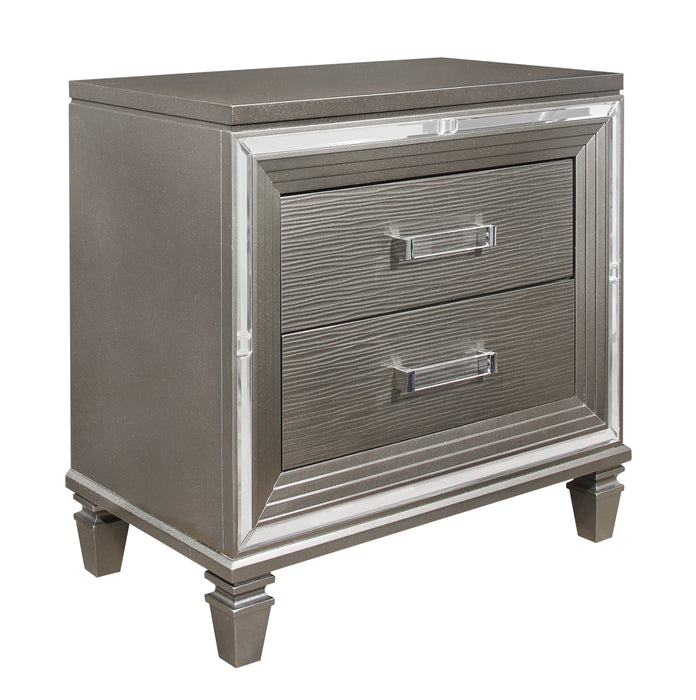 Tamsin Nightstand in Gray/Gold/Silver/Champagne/Transparent - 1616-4