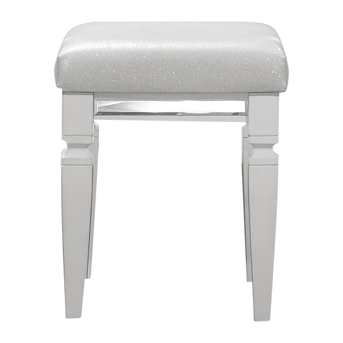 Tamsin Vanity Stool in Transparent/White - 1616W-14 image