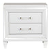 Tamsin Nightstand in White/Transparent - 1616W-4 image