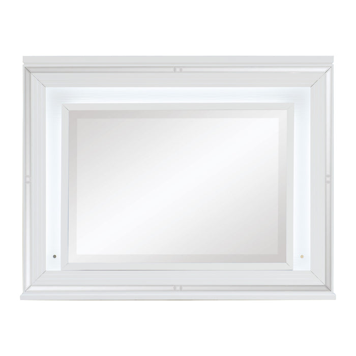 Tamsin Mirror in White/Transparent - 1616W-6 image