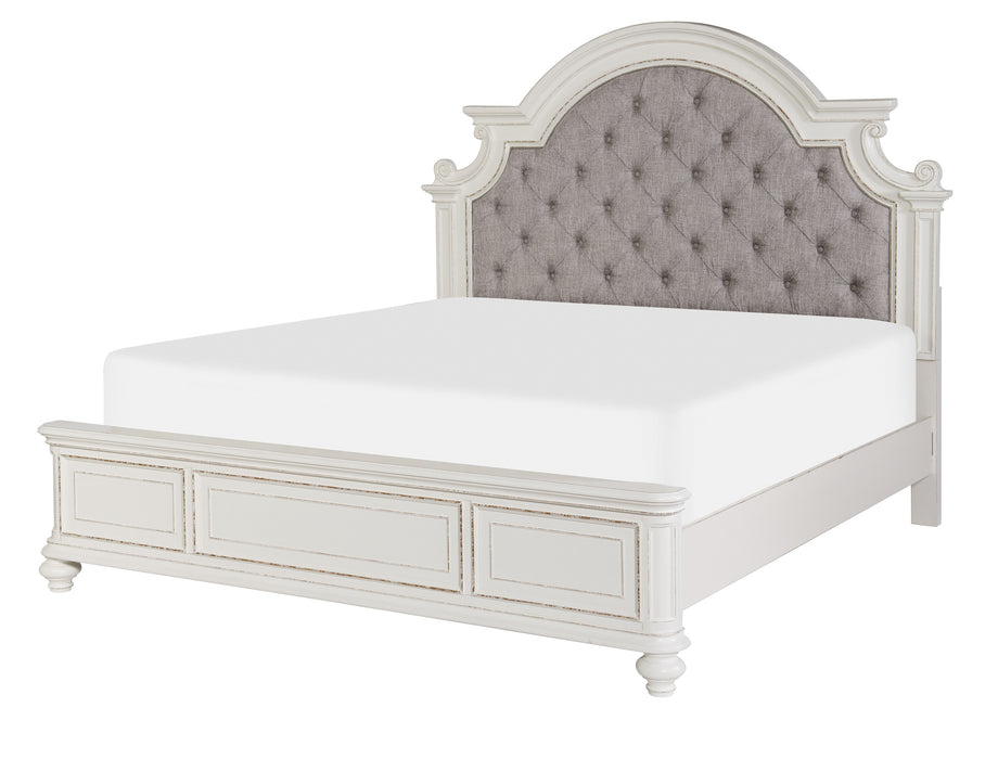 Baylesford Eastern King Bed in White - 1624KW-1EK