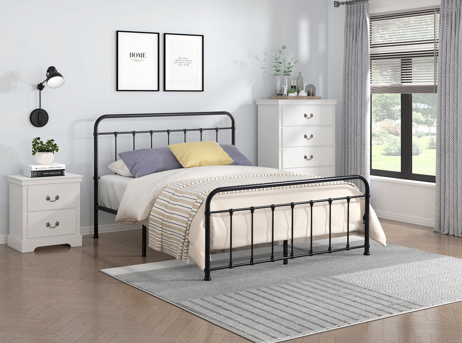 Fawn Queen Platform Bed in Black - 1628-1