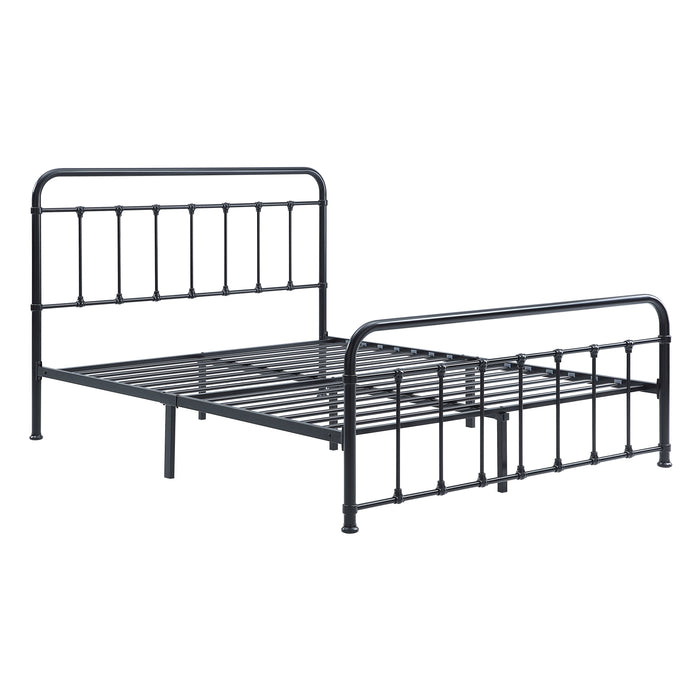 Fawn Queen Platform Bed in Black - 1628-1