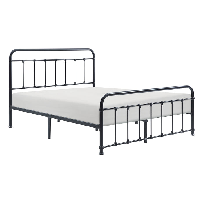 Fawn Queen Platform Bed in Black - 1628-1