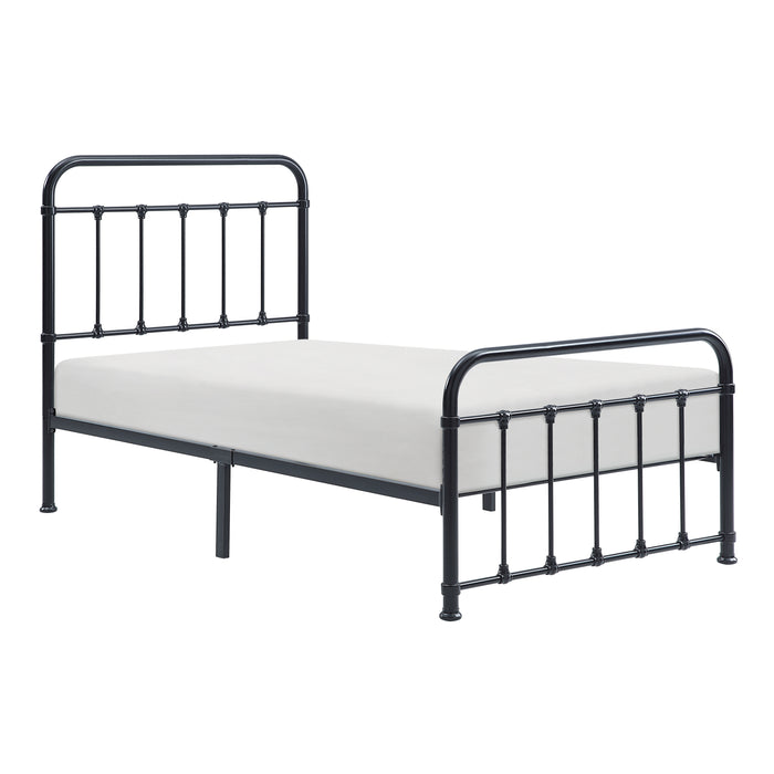 Fawn Twin Platform Bed in Black - 1628T-1