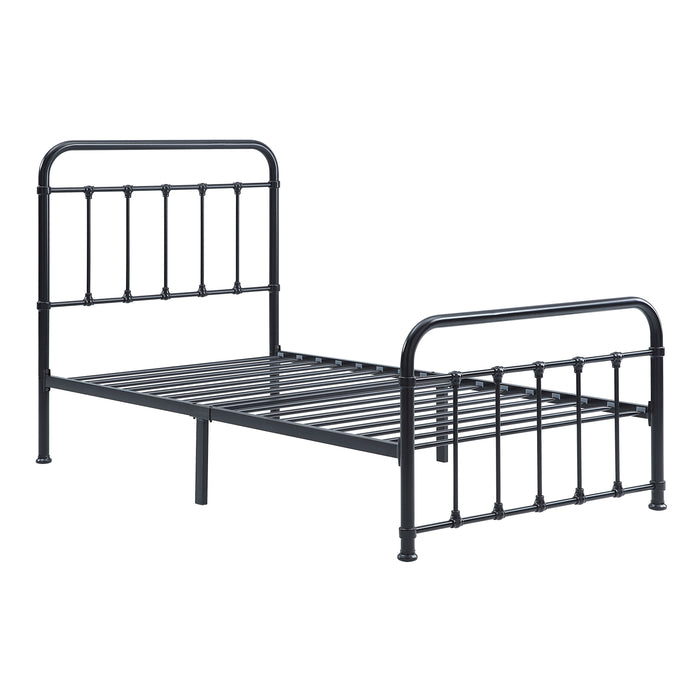 Fawn Twin Platform Bed in Black - 1628T-1