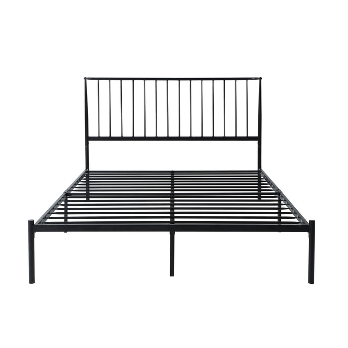 Augusta Queen Platform Bed in Black - 1630-1