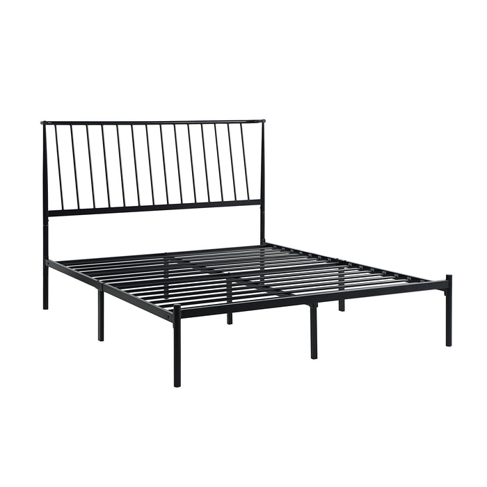 Augusta Queen Platform Bed in Black - 1630-1