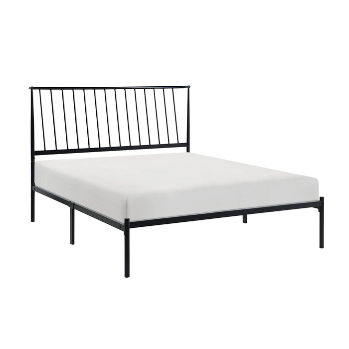 Augusta Queen Platform Bed in Black - 1630-1