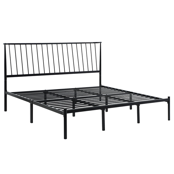 Augusta Eastern King Platform Bed in Black - 1630K-1EK