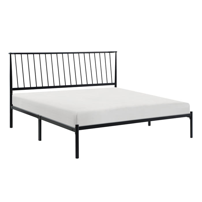 Augusta Eastern King Platform Bed in Black - 1630K-1EK