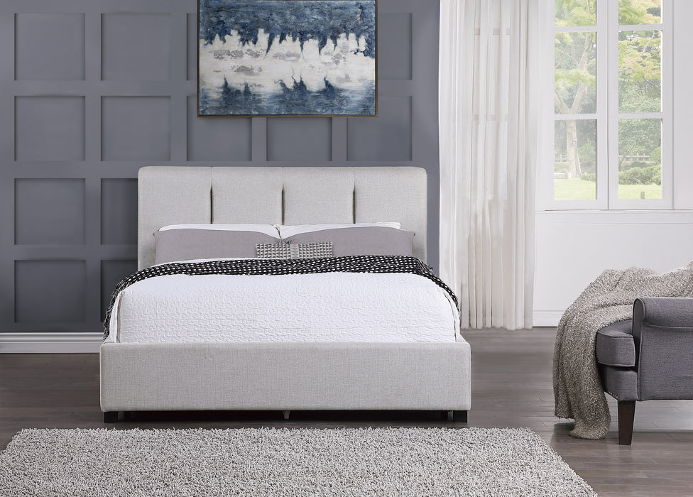 Aitana Eastern King Platform Bed with Storage Drawer in Gray - 1632K-1EKDW