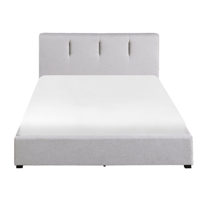 Aitana Queen Platform Bed in Gray - 1632-1