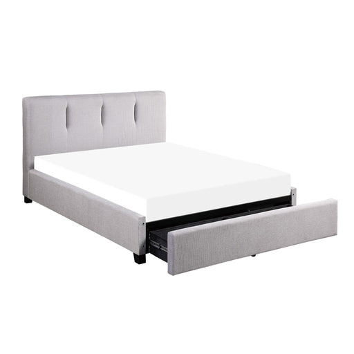 Aitana Full Platform Bed with Storage Drawer in Gray - 1632F-1DW image