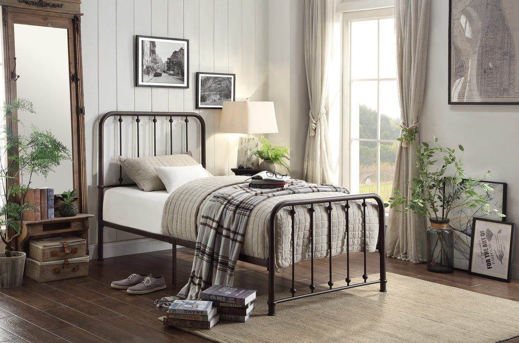 Larkspur Twin Platform Bed in Dark Bronze - 1638T-1