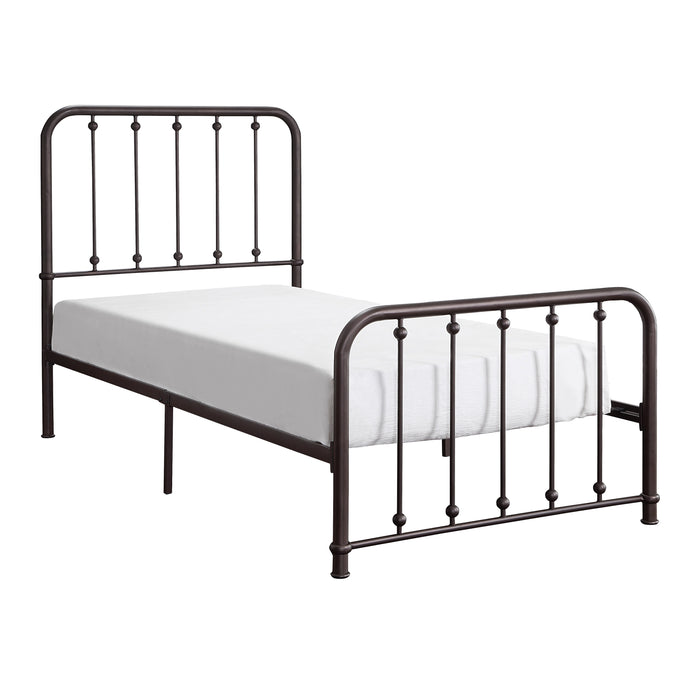 Larkspur Twin Platform Bed in Dark Bronze - 1638T-1