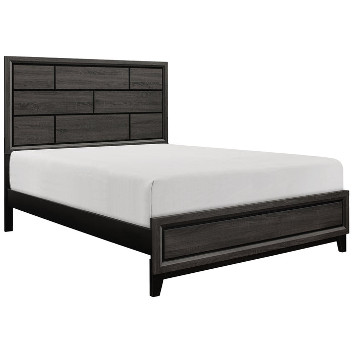 Davi Queen Bed in Gray - 1645-1