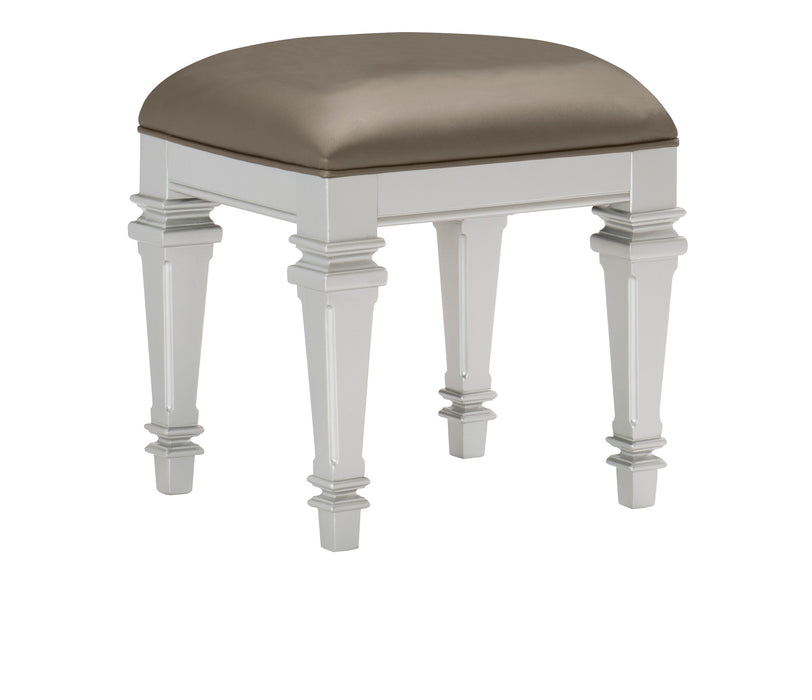 Avondale Vanity Stool in Gray/Gold/Silver/Champagne/Transparent - 1646-14