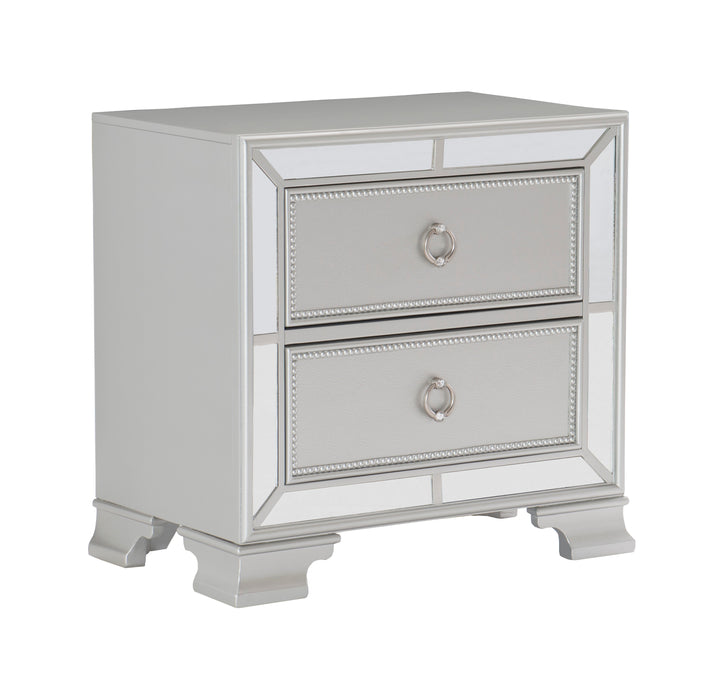 Avondale Nightstand in Gray/Transparent/Gold/Silver/Champagne - 1646-4