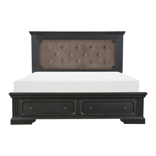 Bolingbrook Queen Platform Bed with Footboard Storage in Brown/Gray - 1647-1 image