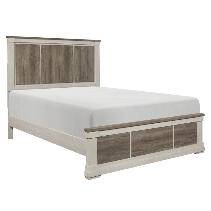 Arcadia Queen Bed in Gray/White - 1677-1