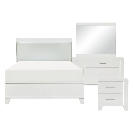 Kerren 4pc Set (QB+NS+DR+MR) in White - 1678W-1*4 image