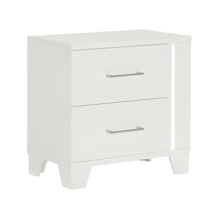 Kerren Nightstand, LED Lighting in White - 1678W-4