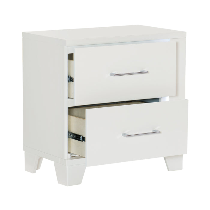 Kerren Nightstand, LED Lighting in White - 1678W-4