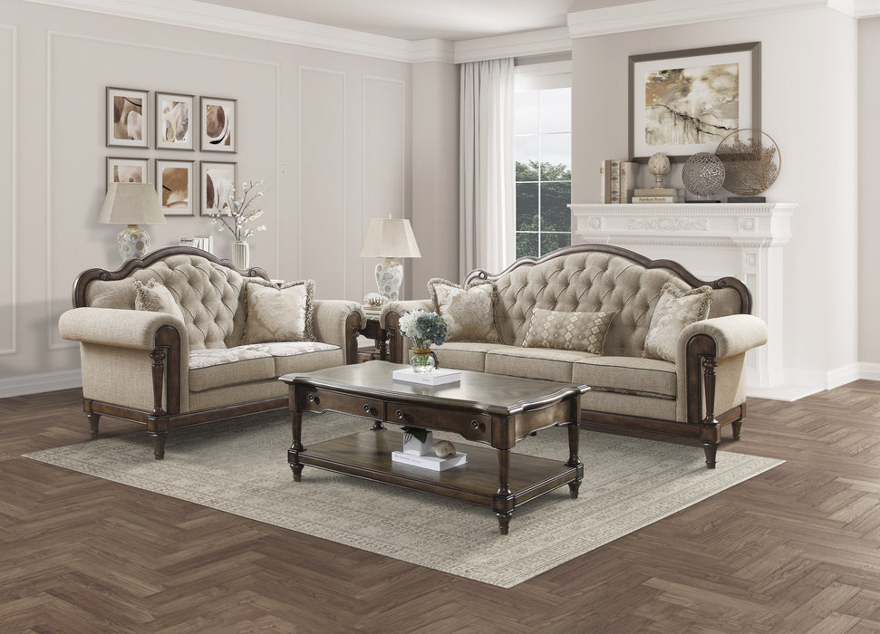 Heath Court Loveseat in Brown - 16829-2