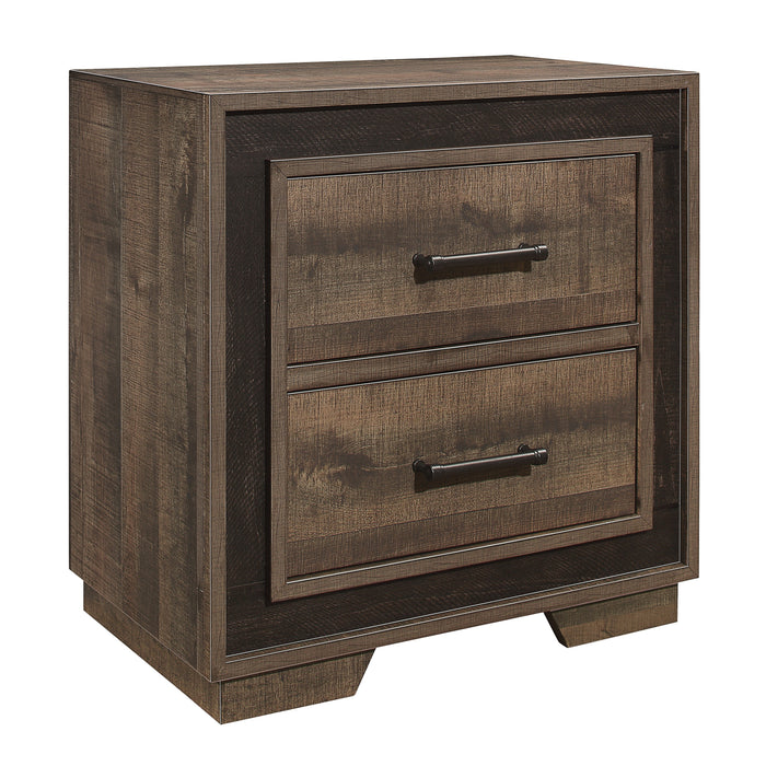 Ellendale Nightstand in Brown/Gray - 1695-4