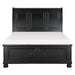 Laurelin Queen Sleigh Platform Bed with Footboard Storage in Black - 1714BK-1 image