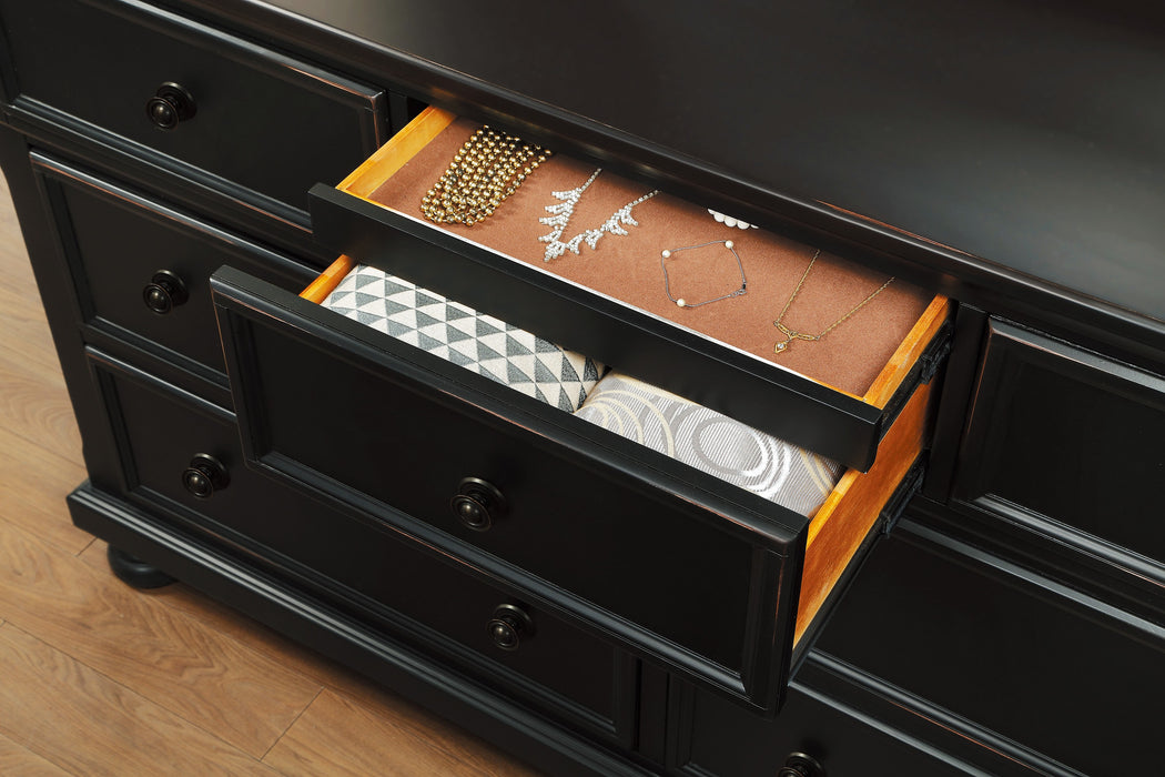 Laurelin Dresser, Hidden Drawer in Black - 1714BK-5