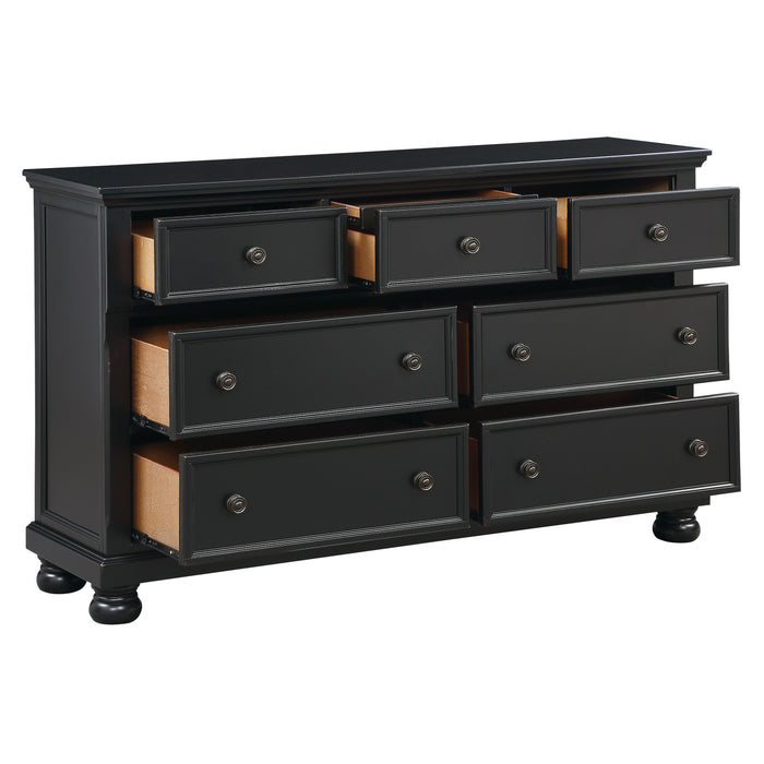 Laurelin Dresser, Hidden Drawer in Black - 1714BK-5