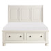 Laurelin Queen Sleigh Platform Bed with Footboard Storage in White - 1714W-1 image