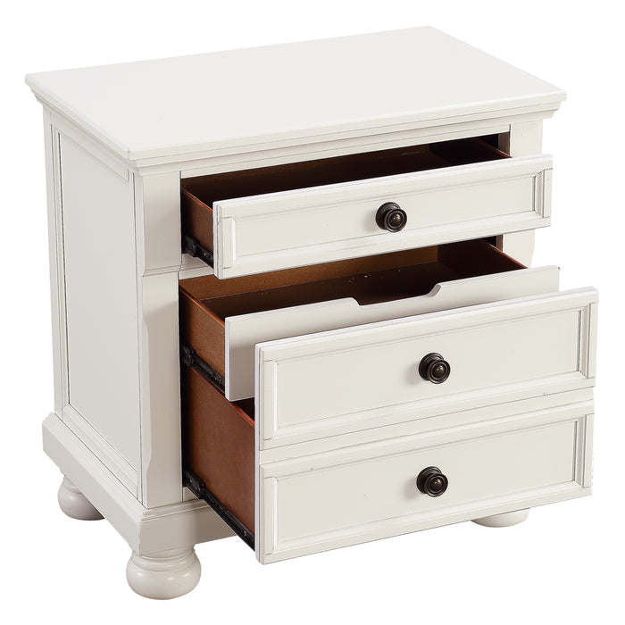 Laurelin Nightstand, HIDDEN DRAWER in White - 1714W-4