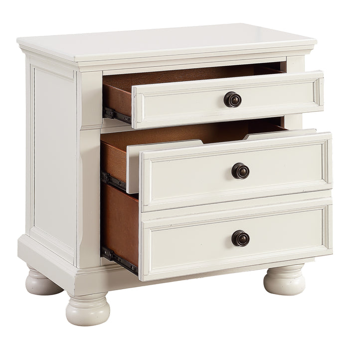 Laurelin Nightstand, HIDDEN DRAWER in White - 1714W-4