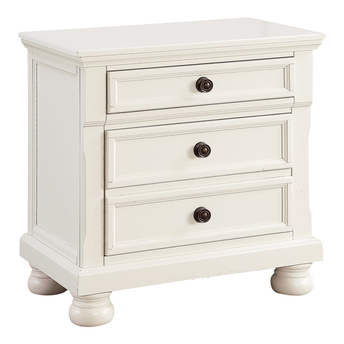 Laurelin Nightstand, HIDDEN DRAWER in White - 1714W-4