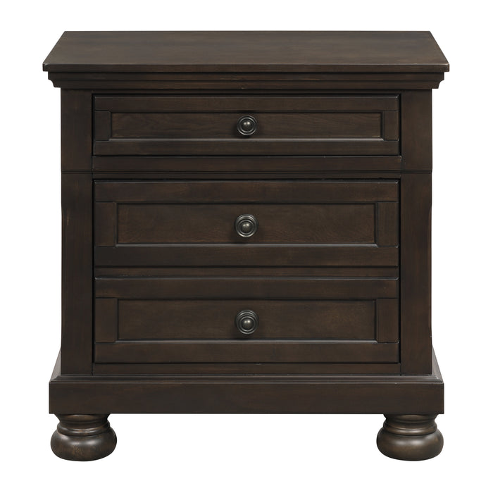 Begonia Nightstand with Hidden Drawer in Gray/Brown - 1718GY-4 image