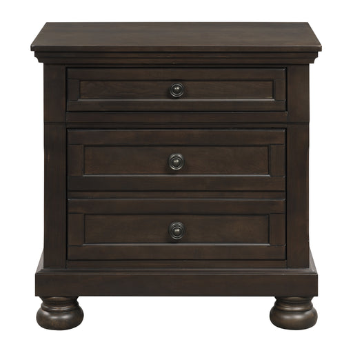 Begonia Nightstand with Hidden Drawer in Gray/Brown - 1718GY-4 image