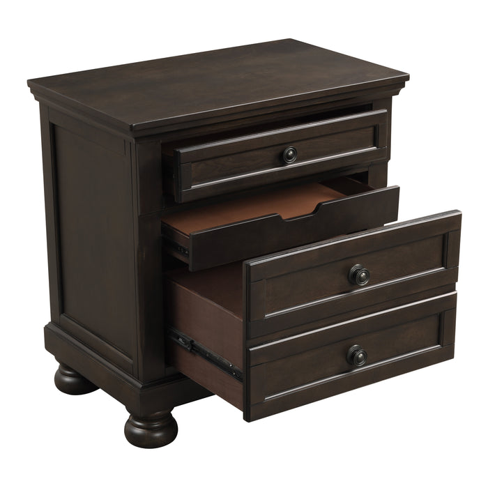 Begonia Nightstand with Hidden Drawer in Gray/Brown - 1718GY-4