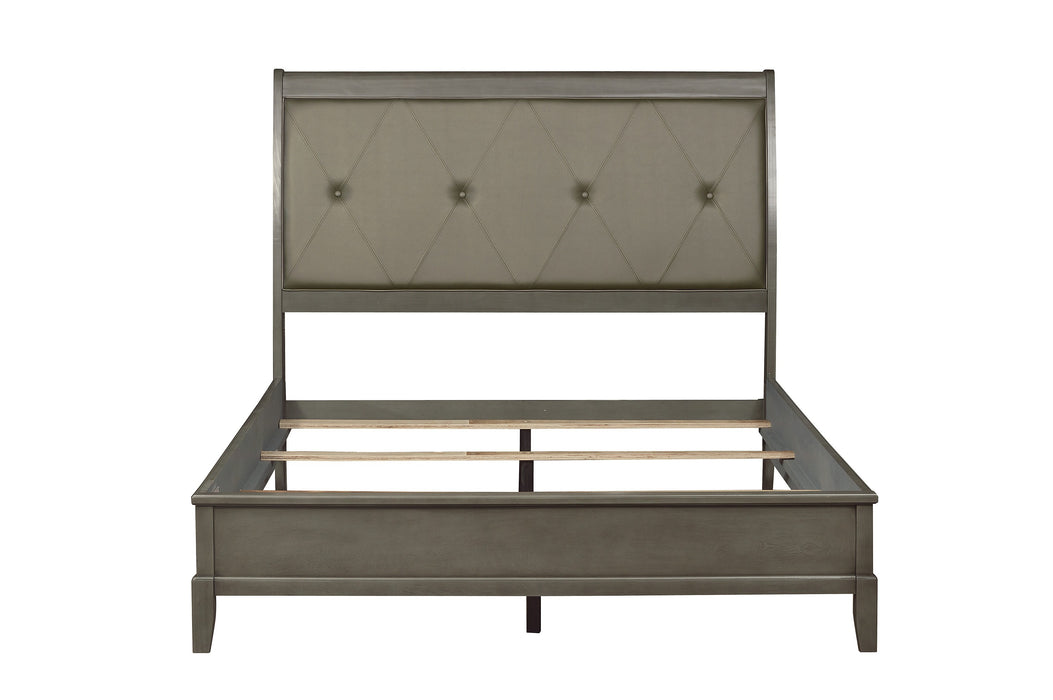 Cotterill Eastern King Bed in Gray - 1730KGY-1EK