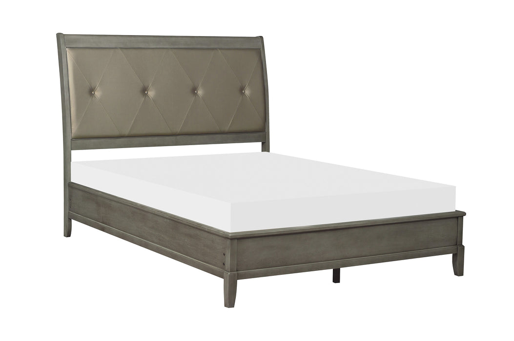 Cotterill Eastern King Bed in Gray - 1730KGY-1EK